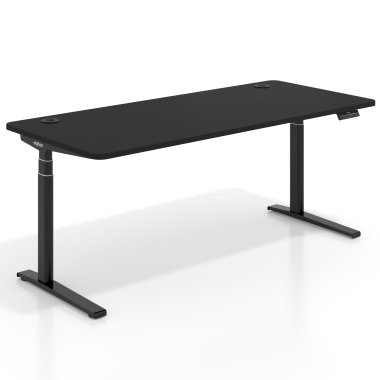 hohenverstellbarer schreibtisch schwarz pure black erghos icon 1