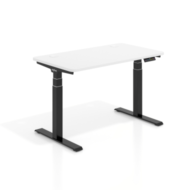 hohenverstellbarer schreibtisch schwarz warm white erghos pro 1