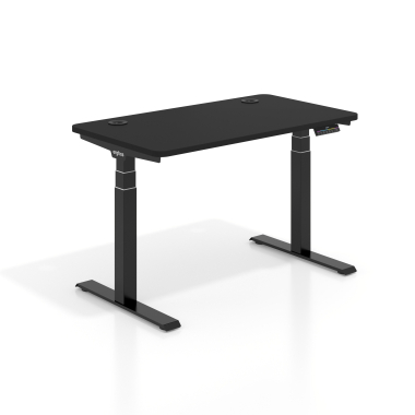 hohenverstellbarer schreibtisch schwarz pure black erghos pro 1