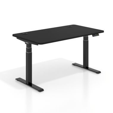hohenverstellbarer schreibtisch schwarz pure black erghos pro 1