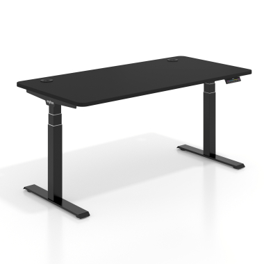 hohenverstellbarer schreibtisch schwarz pure black erghos pro 1