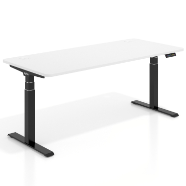 hohenverstellbarer schreibtisch schwarz warm white erghos pro 1