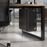 PC-Halterung Zero, feste Montage unter dem Schreibtisch