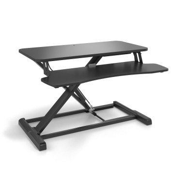 hohenverstellbarer schreibtisch schwarz lynk 1