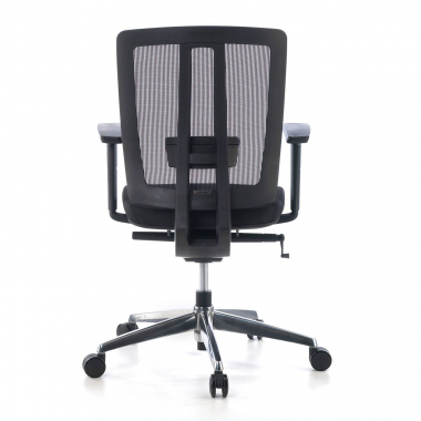 burostuhl home office schwarz ohne kopfstutze gepolstert netzstoff bewegliche armlehnen lordosenstutze 7