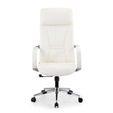 luxus burostuhl weiss armani naturleder feste armlehnen 3