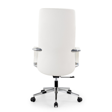 luxus burostuhl weiss armani naturleder feste armlehnen 6