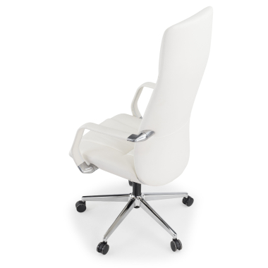 luxus burostuhl weiss armani naturleder feste armlehnen 9