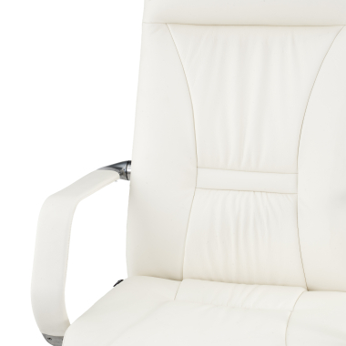 luxus burostuhl weiss armani naturleder feste armlehnen 5