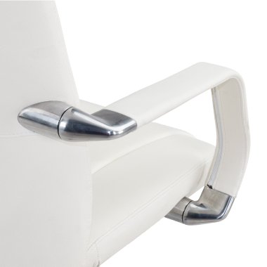 luxus burostuhl weiss armani naturleder feste armlehnen 7