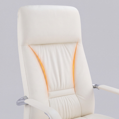 luxus burostuhl weiss armani naturleder feste armlehnen 12
