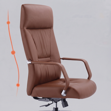 luxus burostuhl braun armani naturleder feste armlehnen 11