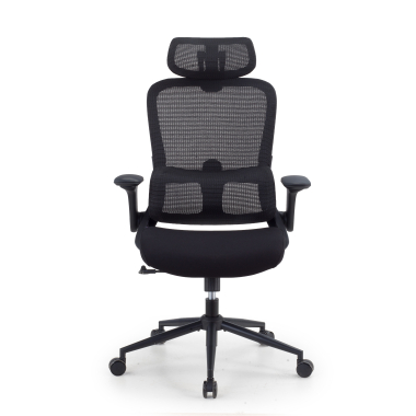 ergonomischer burostuhl schwarz dexter netzstoff hochklappbare armlehnen lordosenstutze kopfstutze 3