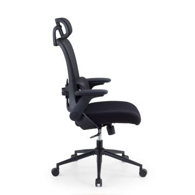 ergonomischer burostuhl schwarz dexter netzstoff hochklappbare armlehnen lordosenstutze kopfstutze 4