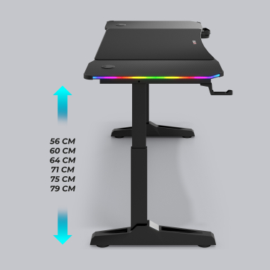 gaming tisch schwarz voltage 12