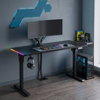 gaming tisch schwarz newlevel 15