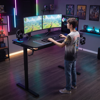 gaming tisch schwarz magnum 15