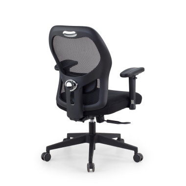burostuhl home office schwarz ohne kopfstutze netzstoff 2d verstellbare armlehnen lordosenstutze 9