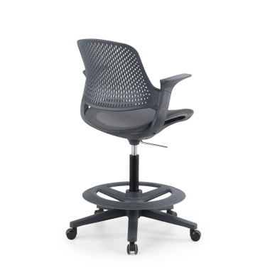 ergonomischer hocker anthrazit dorian netzstoff feste armlehnen 8