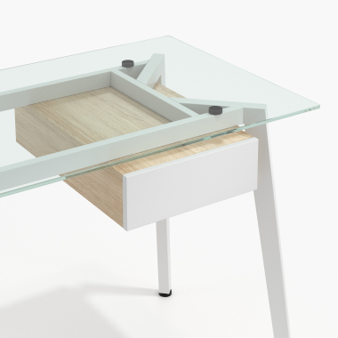 burotisch weiss prisma 4