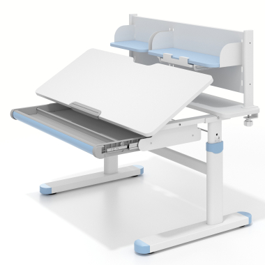 jugendschreibtisch weiss blau ergokid 12