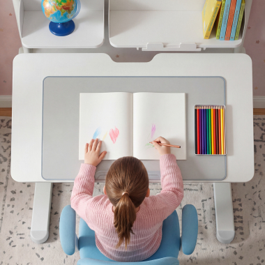 jugendschreibtisch weiss grau ergokid 5