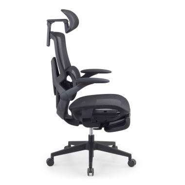 ergonomischer burostuhl schwarz halo z3 netzstoff 4d verstellbare armlehnen lordosenstutze kopfstutze ausziehbare fussstutze 4