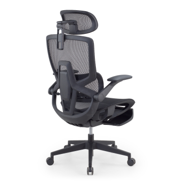 ergonomischer burostuhl schwarz halo z3 netzstoff 4d verstellbare armlehnen lordosenstutze kopfstutze ausziehbare fussstutze 11