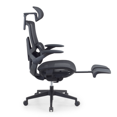 ergonomischer burostuhl schwarz halo z3 netzstoff 4d verstellbare armlehnen lordosenstutze kopfstutze ausziehbare fussstutze 12