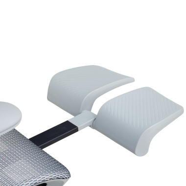 ergonomischer burostuhl weiss grau halo z3 netzstoff 4d verstellbare armlehnen lordosenstutze kopfstutze ausziehbare fussstutze 13