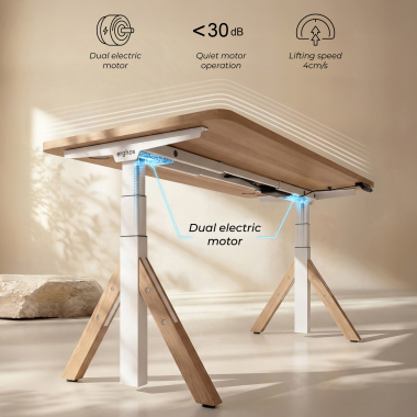 hohenverstellbarer schreibtisch weiss red oak erghos nature 5