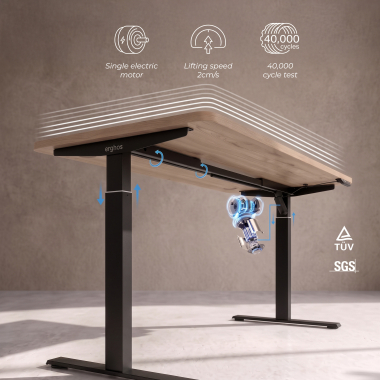 hohenverstellbarer schreibtisch schwarz pure black erghos go 4