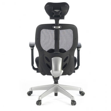 burostuhl home office schwarz mit kopfstutze netzstoff 3d verstellbare armlehnen lordosenstutze kopfstutze 6