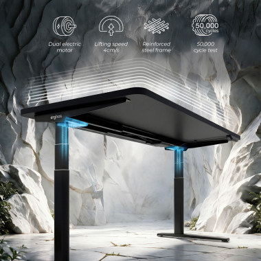 hohenverstellbarer schreibtisch schwarz pure black erghos icon 6