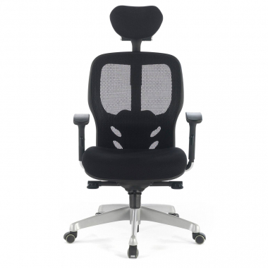 burostuhl home office schwarz mit kopfstutze netzstoff 3d verstellbare armlehnen lordosenstutze kopfstutze 4
