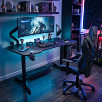 Höhenverstellbarer Gaming-Tisch Stratos Pro, mit zwei Motoren und RGB-Beleuchtung