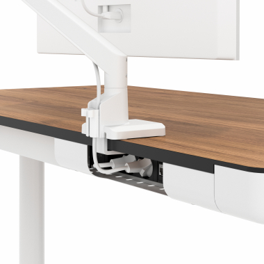 hohenverstellbarer schreibtisch weiss light walnut nolan 7