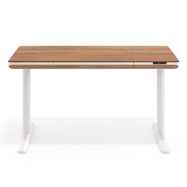 hohenverstellbarer schreibtisch weiss light walnut nolan 3