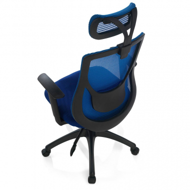 burostuhl blau lake netzstoff 1d verstellbare armlehnen lordosenstutze kopfstutze 7