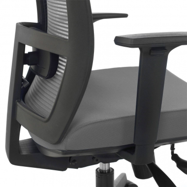 ergonomischer burostuhl grau schwarzes gestell netzstoff 1d verstellbare armlehnen lordosenstutze 5
