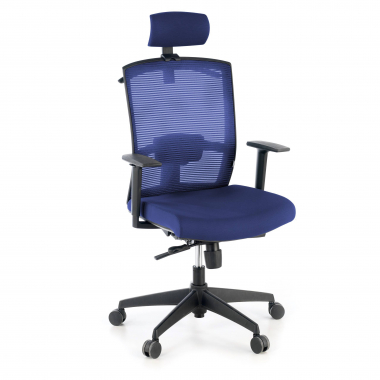 ergonomischer burostuhl blau schwarze struktur kopfstutze netzstoff 1d verstellbare armlehnen lordosenstutze kopfstutze 1