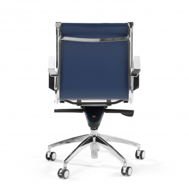 chefsessel blau verchromte struktur kunstleder kunstleder feste armlehnen 6