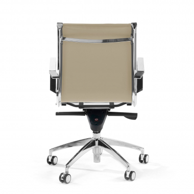 chefsessel beige verchromte struktur kunstleder kunstleder feste armlehnen 7