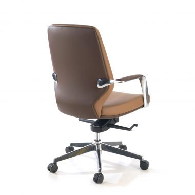 chefsessel braun niedriger rucken bicolor kunstleder gepolsterte armlehnen 6