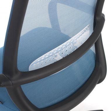 drehstuhl blau schwarze struktur netzstoff feste armlehnen 5