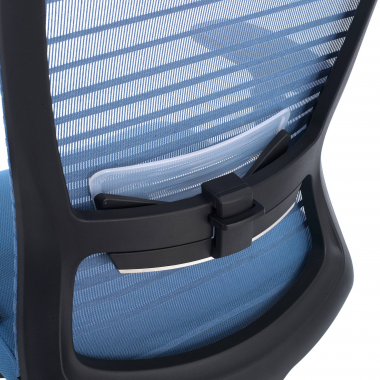 burostuhl blau tesla netzstoff 3d verstellbare armlehnen lordosenstutze kopfstutze 6