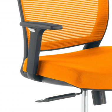 drehstuhl orange stuhl schwarze struktur netzstoff 1d verstellbare armlehnen 5