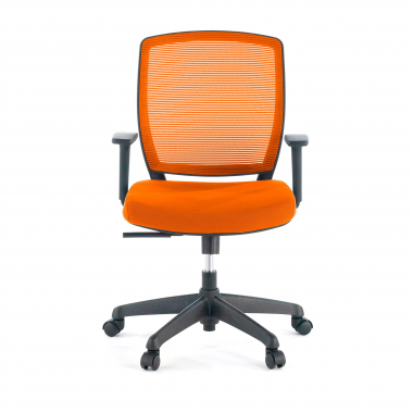 drehstuhl orange stuhl schwarze struktur netzstoff 1d verstellbare armlehnen 3