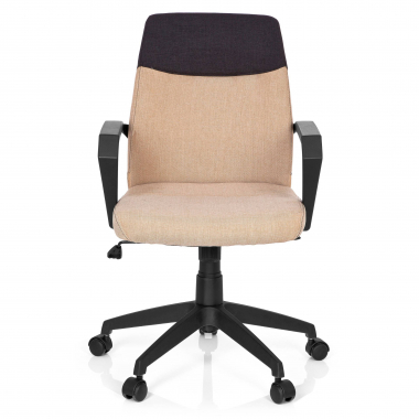 burostuhl braun niedriger rucken stoff feste armlehnen 3