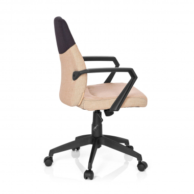 burostuhl braun niedriger rucken stoff feste armlehnen 4